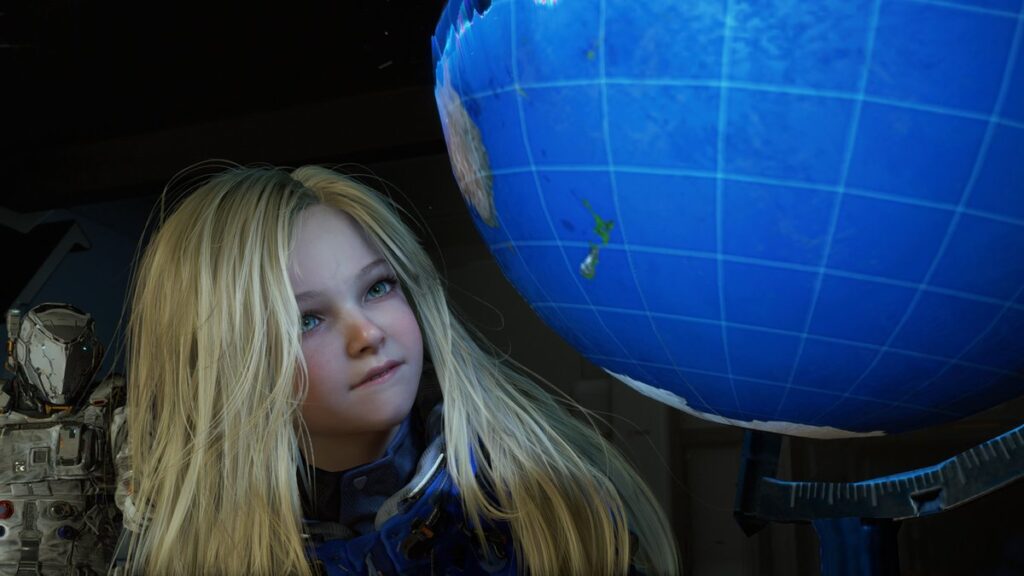 pragmata diana stares at globe