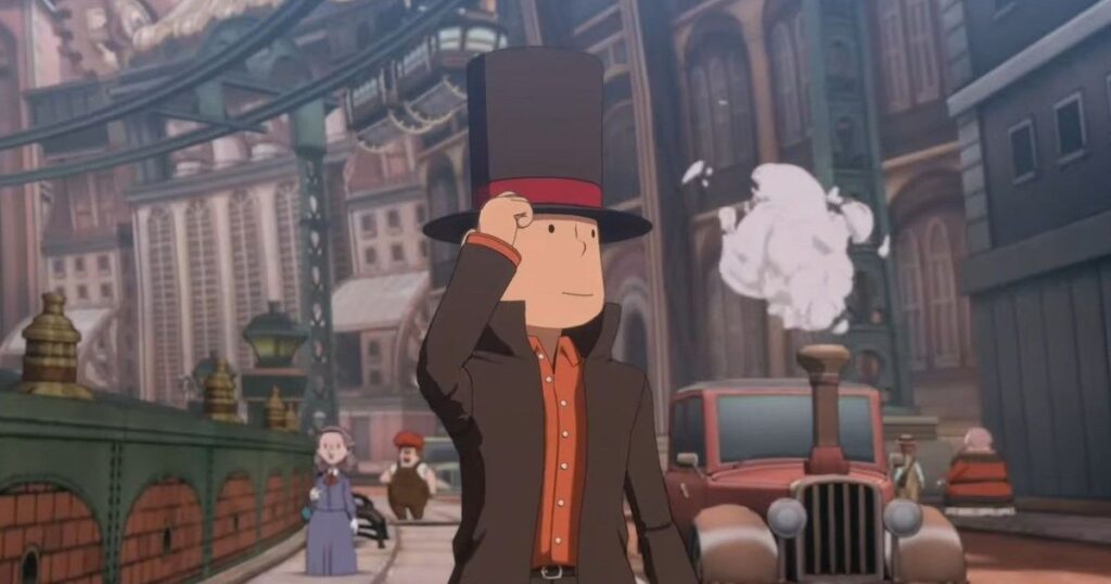 professor layton and the new world of steam walking through street 1