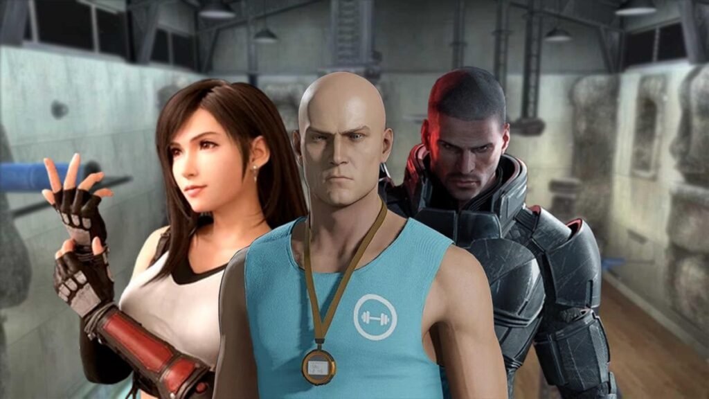 commander agent and tifa in front of gym